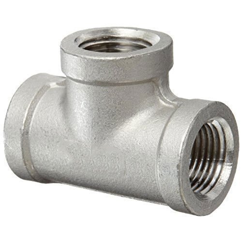 Tê inox ren