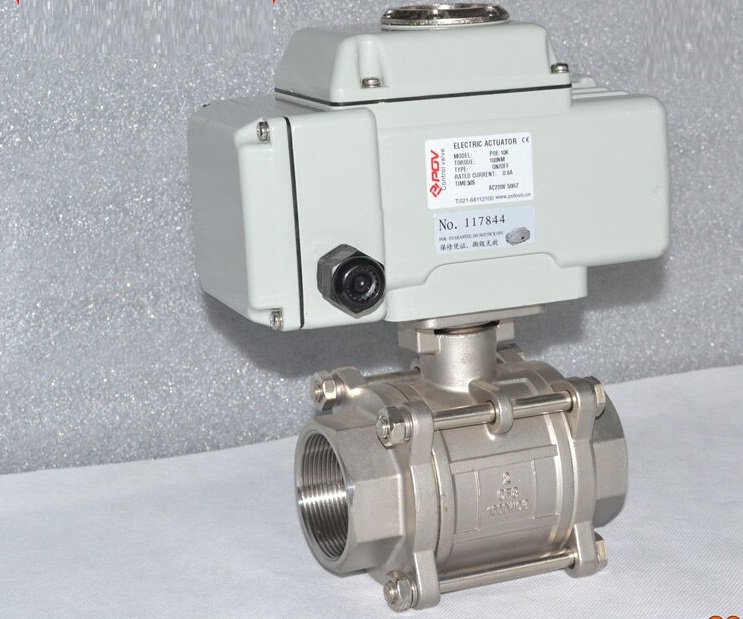 van bi điều khiển điện nối ren Trung Quốc