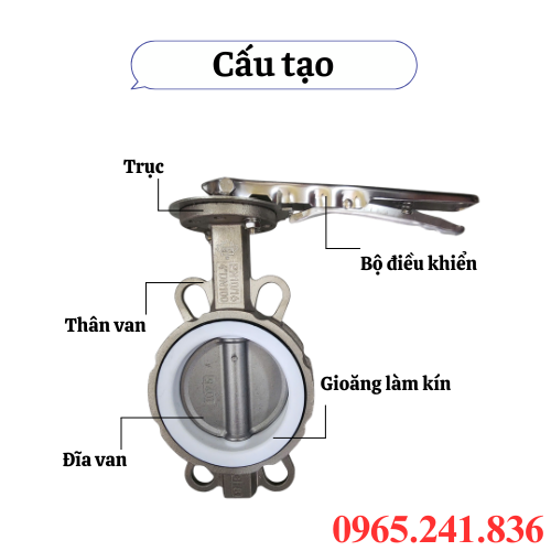 Cấu tạo van bướm inox Châu Âu