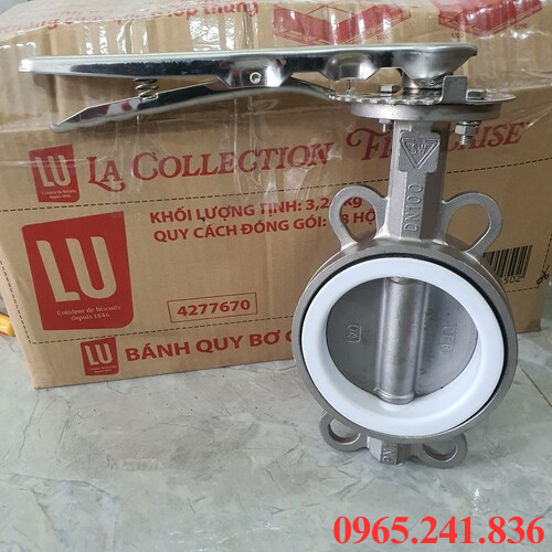 Van bướm inox tay gạt