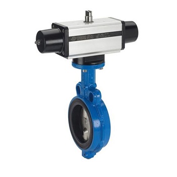 van bướm gang điều khiển kh&iacute; n&eacute;n t&aacute;c động đơn