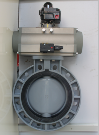 van bướm nhựa điều khiển kh&iacute; n&eacute;n t&aacute;c động k&eacute;p đ&agrave;i loan