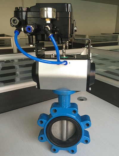 van bướm tuyến t&iacute;nh điều khiển kh&iacute; n&eacute;n t&aacute;c động k&eacute;p