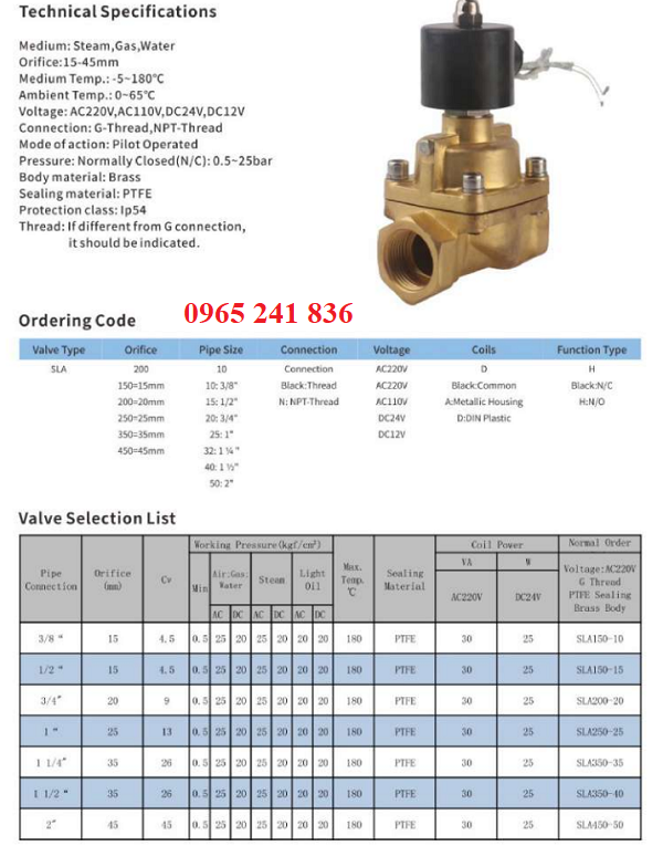 Catalogue van điện từ hơi n&oacute;ng.