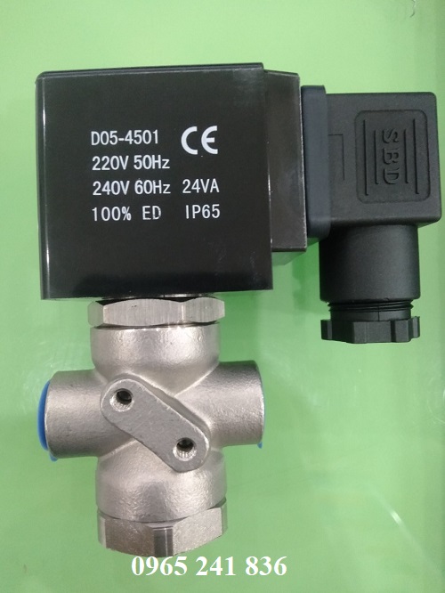 van điện từ 3 ng&atilde; inox
