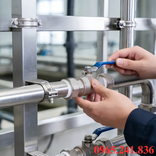 Ứng dụng thực tế van bi inox Italy