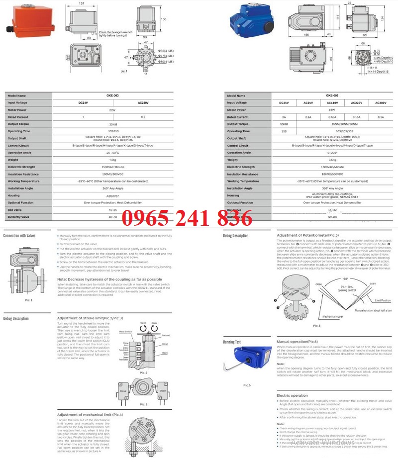 catalogue van bi điều khiển điện 220V