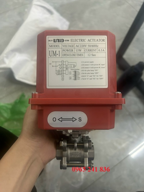 van bi inox điện đóng mở nước