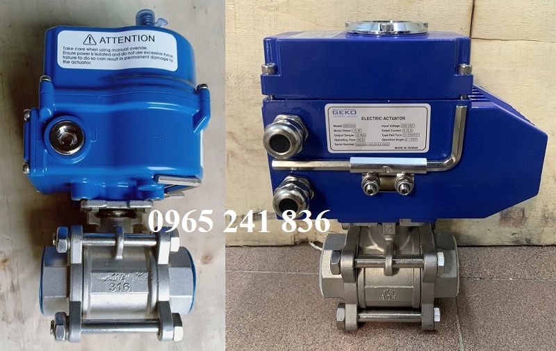 van bi inox ren điều khiển điện