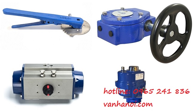Bộ truyền động điều khiển kh&iacute; n&eacute;n, điện, tay quay, tay gạt van bướm.