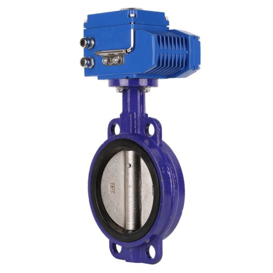 Van bướm th&acirc;n gang c&aacute;nh inox điều khiển điện Trung Quốc