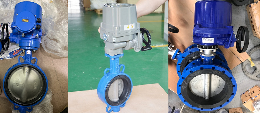 van bướm điều khiển điện tay quay