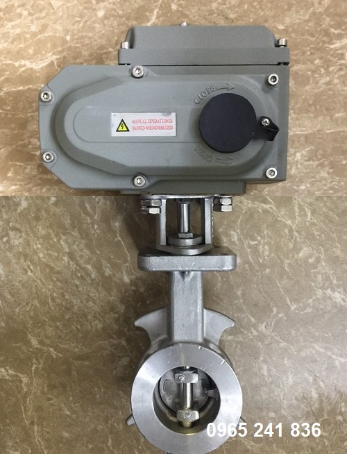 Van bướm th&eacute;p cổ d&agrave;i điều khiển điện