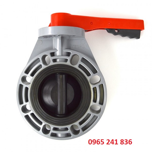 Van bướm nhựa CPVC d&ugrave;ng h&oacute;a chất nồng độ cao.