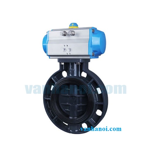 Van bướm nhựa điều khiển kh&iacute; n&eacute;n UPVC, CPVC, PPH.