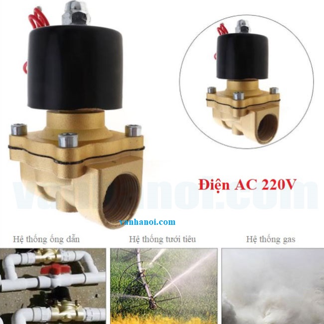 Cấu tạo chức năng van điện từ 220V.
