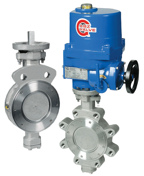 Cấu tạo van bướm thép điều khiển điện.