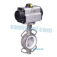 Van bướm điều khiển khí nén bánh răng