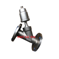 Van y xiên điều khiển khí nén bích