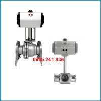 Van bi mặt bích cổ cao điều khiển khí nén Yaccor