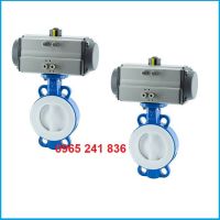 Van bướm teflon điều khiển khí nén Yaccor
