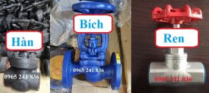 Các dạng lắp đặt van cầu