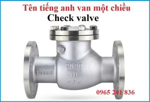 Tên tiếng anh van một chiều